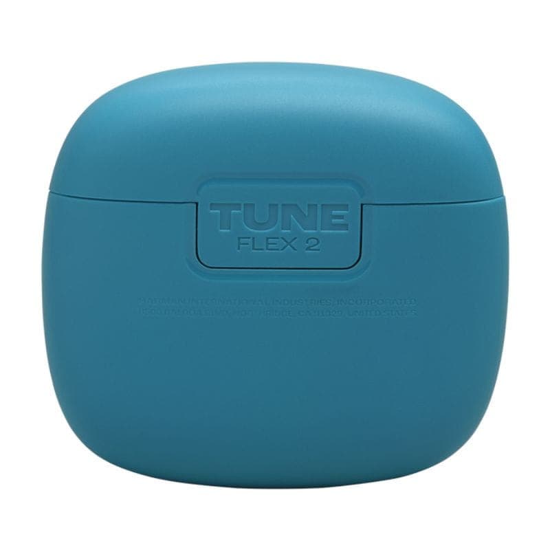 Imagem traseira do estojo de carregamento do JBL Tune Flex 2 Turquoise