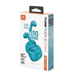 Imagem da caixa do JBL Tune Flex 2 Turquoise