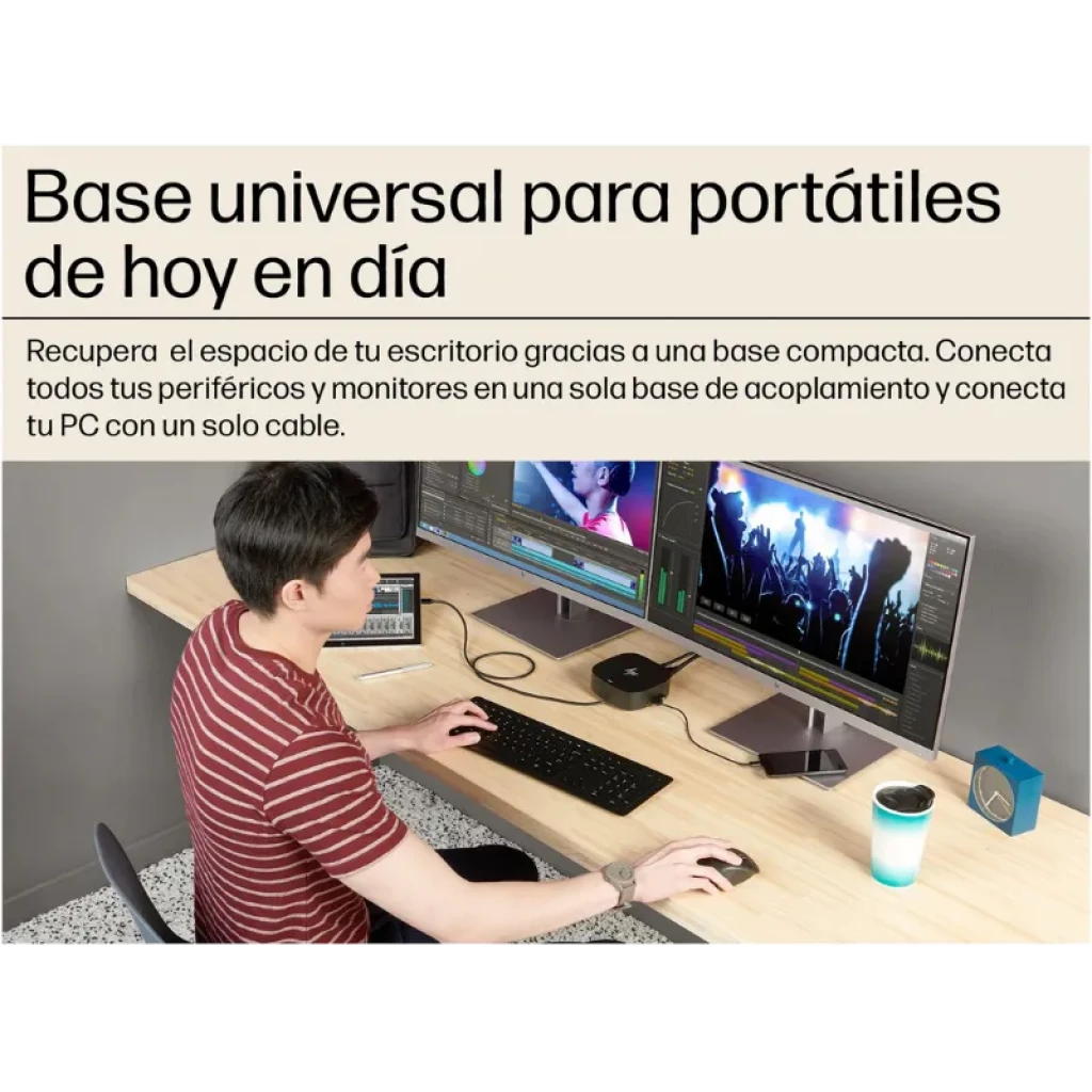 Estação de acoplamento HP USB-C G5 preta com cabo USB-C integrado - Item4