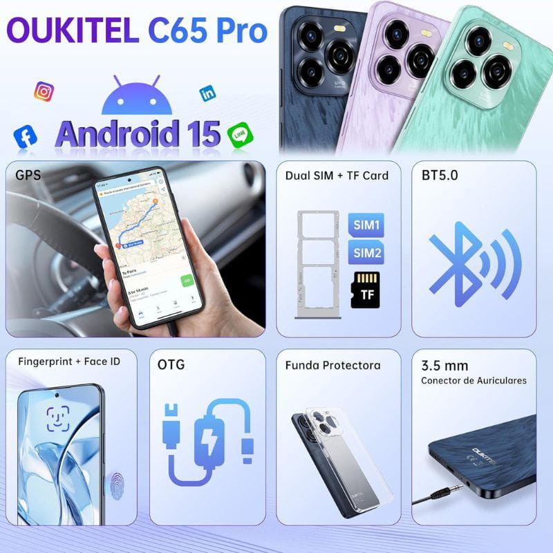 Oukitel C65 Pro 8GB/256GB Azul - Item1