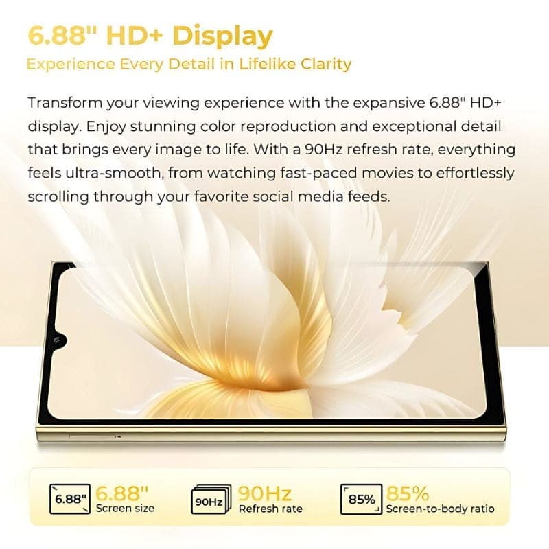 Oukitel C61 Pro 8GB/256GB Preto - caraterísticas de visualização