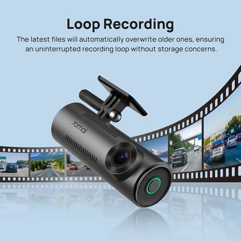 Gravação em loop de 70mai Dash Cam M310