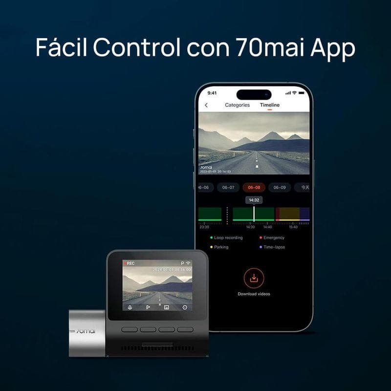 Control fácil de 70mai Dash Cam A510