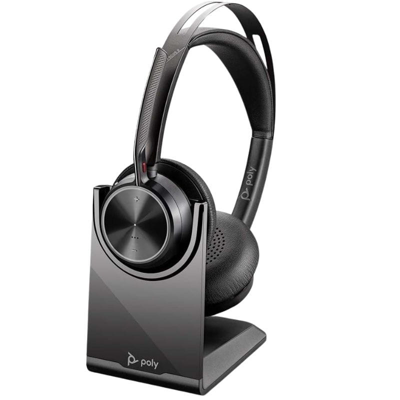 PolyVoyager Focus 2 - Auriculares inalámbricos con adaptador USB-C + Soporte de carga - Ítem