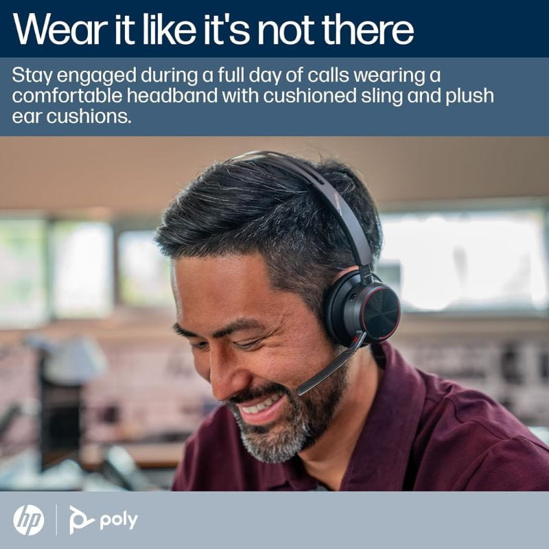 PolyVoyager Focus 2 - Auriculares inalámbricos con adaptador USB-C + Soporte de carga - Ítem4