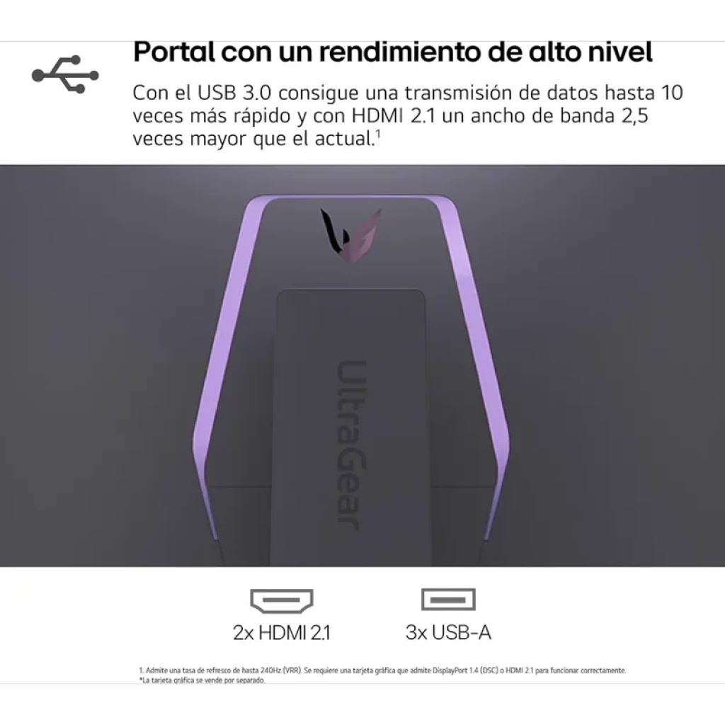 Monitor LG 32GS95UV-B 32 polegadas 4K OLED curvo em preto, tela com bordas finas, suporte robusto, destaque para pretos puros e resposta de 0,03 ms - Item8