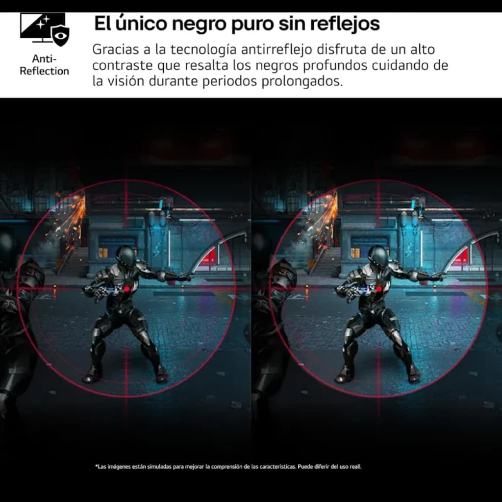 LG 32GS95UV-B monitor curvo 32 pulgadas 4K OLED negro con antirreflejo, alta nitidez y contraste, negros profundos y enfoque gaming con retícula en pantalla