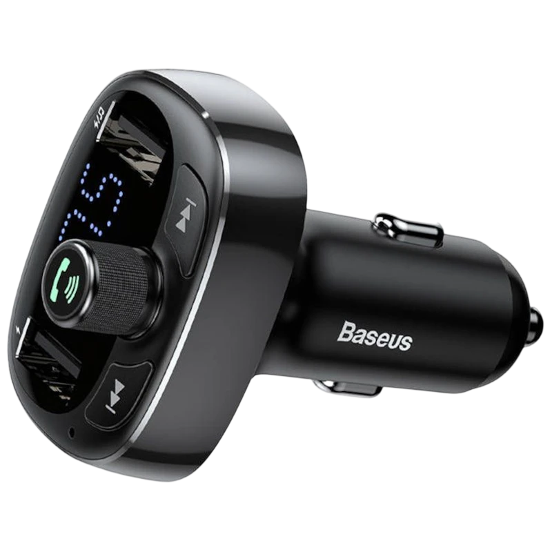 Baseus T-typed S-09 - Transmissor FM e Carregador USB para carro - Item