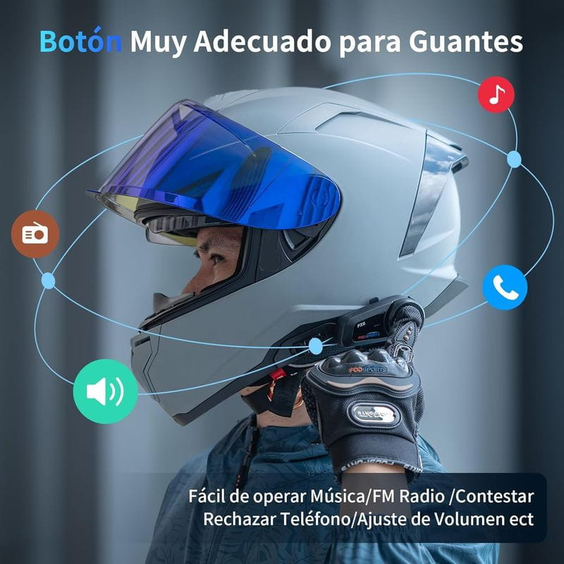 Fodsports FX6 Bluetooth 6 conducteurs - Intercom moto - Ítem3