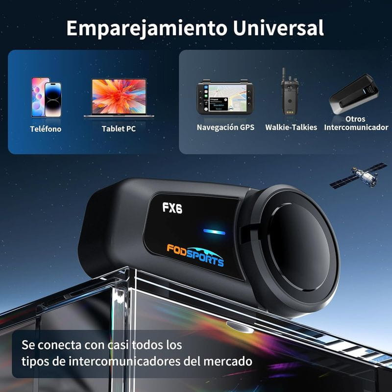 Fodsports FX6 Bluetooth 6 conducteurs - Intercom moto - Ítem5