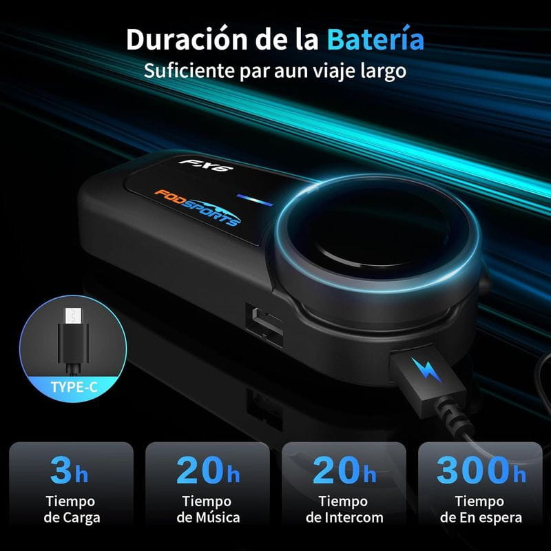Fodsports FX6 Bluetooth 6 conducteurs - Intercom moto - Ítem6