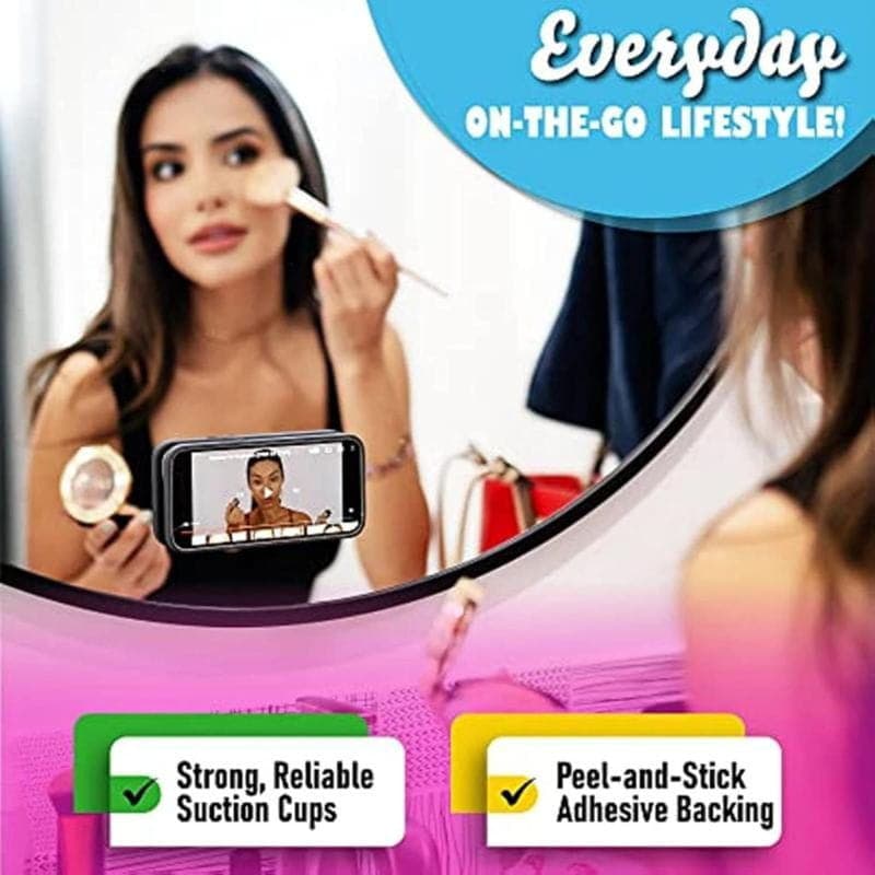 Suporte adesivo para smartphone com ventosa Preto para uso diário