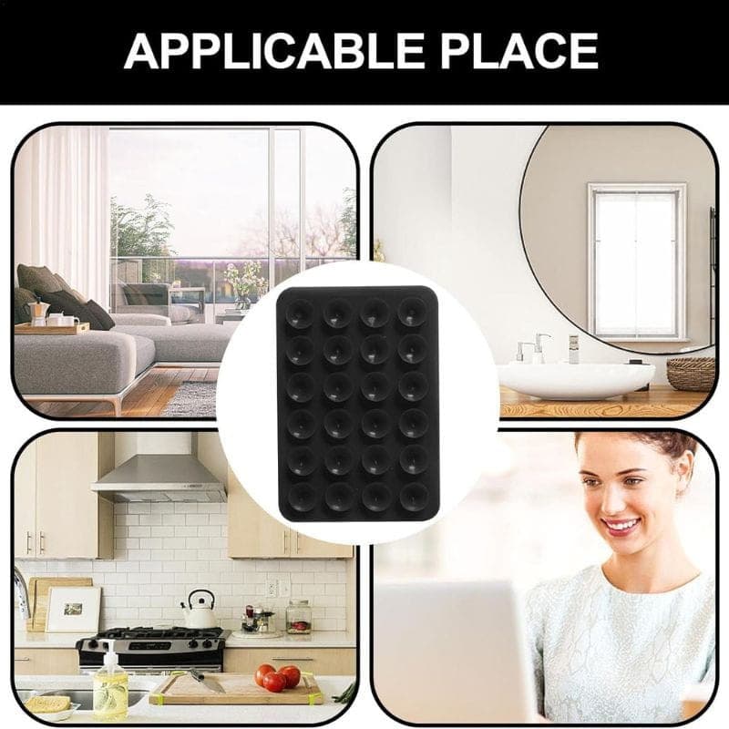 Suporte adesivo para smartphone com ventosa Preto superfícies compatíveis