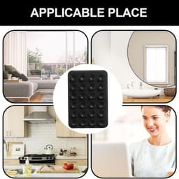 Suporte adesivo para smartphone com ventosa Preto superfícies compatíveis