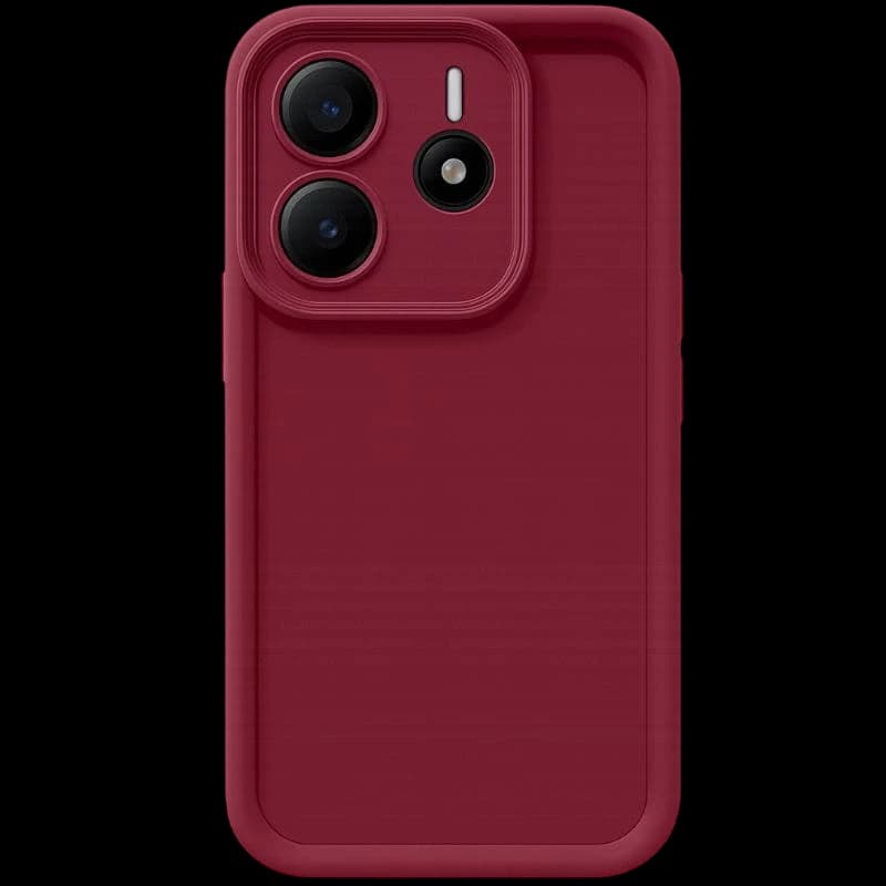 Coque en silicone mate Xiaomi Redmi Note 14 4G Rouge