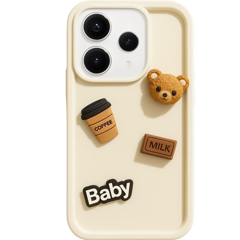 Funda de silicona Coffee Bear Xiaomi Redmi Note 14 5G Blanco - Ítem
