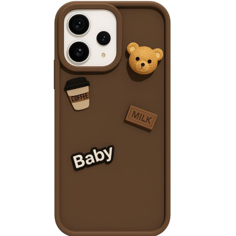 Funda de silicona Coffee Bear Xiaomi Redmi Note 14 5G Marrón - Ítem
