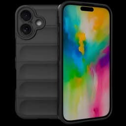 Funda de silicona Wave iPhone 16 Negro