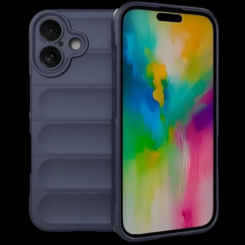 Funda de silicona Wave iPhone 16 Azul Oscuro