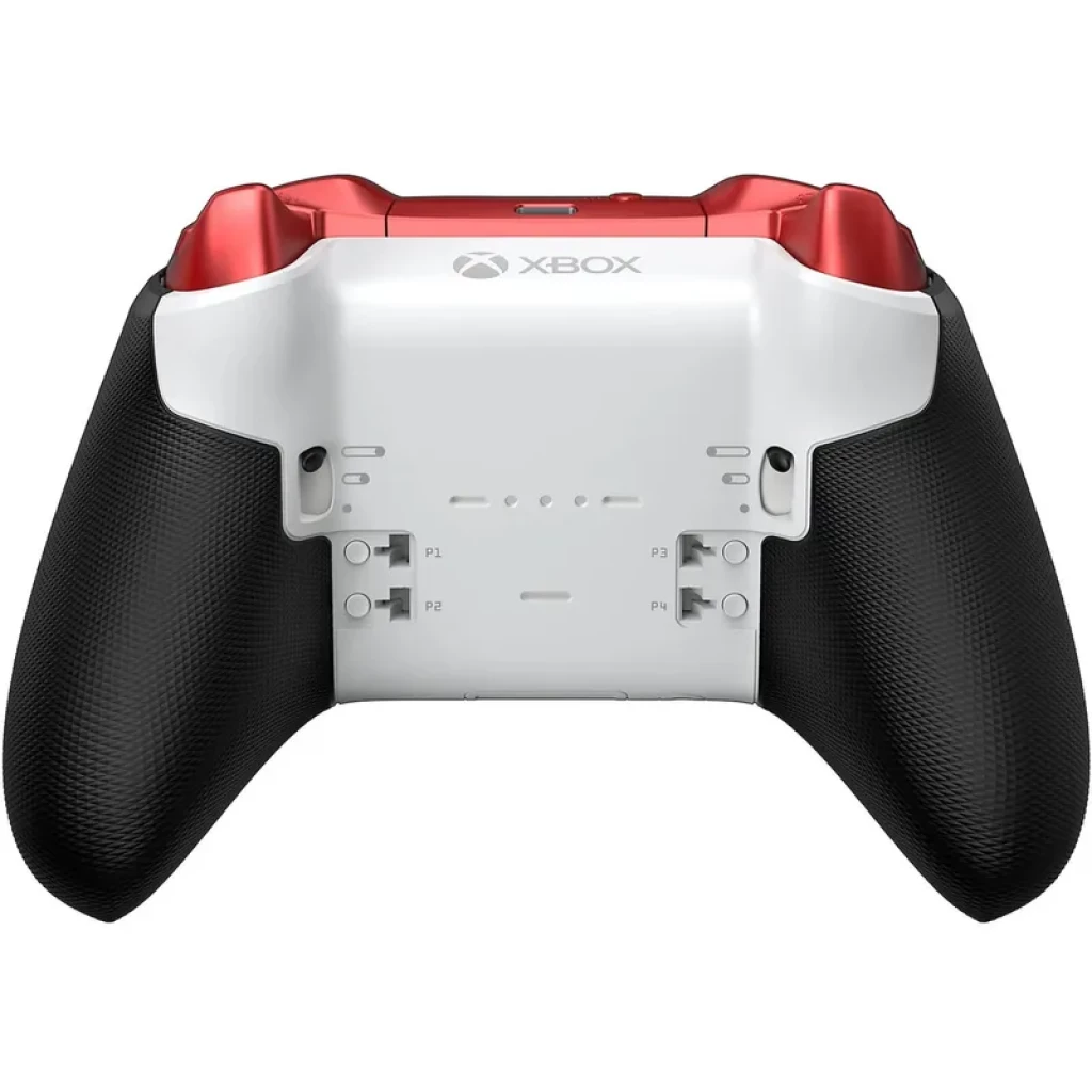 Manette Xbox Elite Series 2 Core rouge et noire, sticks et croix directionnelle rouges, poignées texturées noires, design ergonomique premium - Ítem1