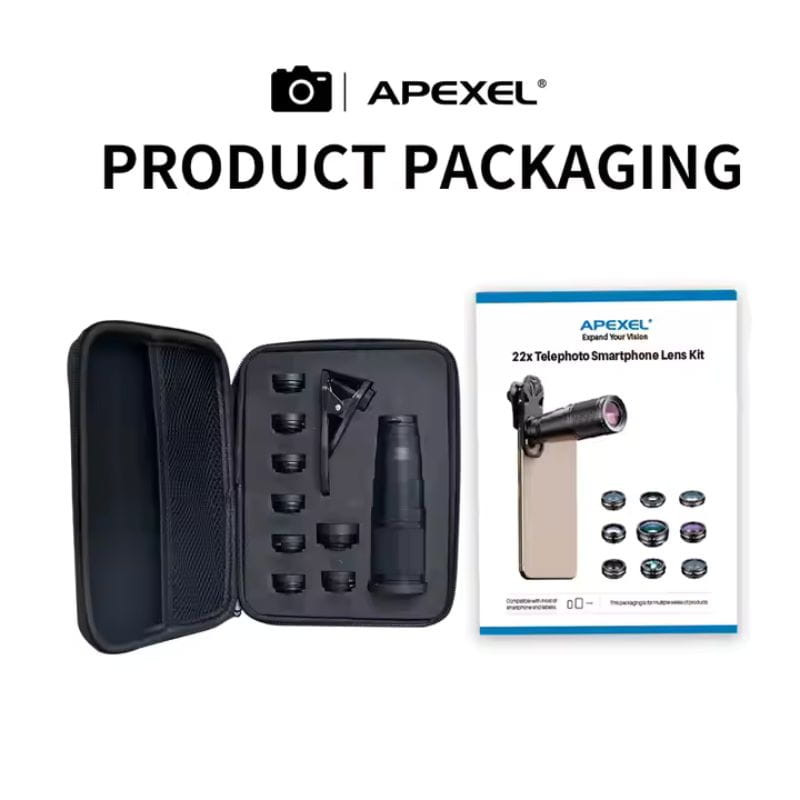 APEXEL APL-22XDG9 - Kit de objectifs pour téléphone 10 en 1 - Ítem1