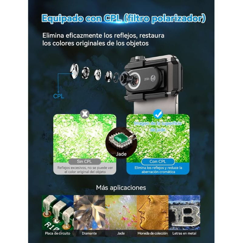 APEXEL APL-MS200 - Objectif pour téléphone avec zoom 200x - Ítem3
