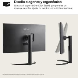 Monitor LG 32UR55OK-B 31,5 pulgadas 4K UHD LCD con diseño elegante, soporte One Click Stand, ajuste de inclinación ergonómico y compatibilidad FreeSync