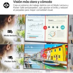 LG 32UR55OK-B 31,5 pulgadas 4K UHD LCD con FreeSync, Modo Lectura y Flicker Safe para brillo equilibrado, menos parpadeo y visión cómoda en trabajo y ocio
