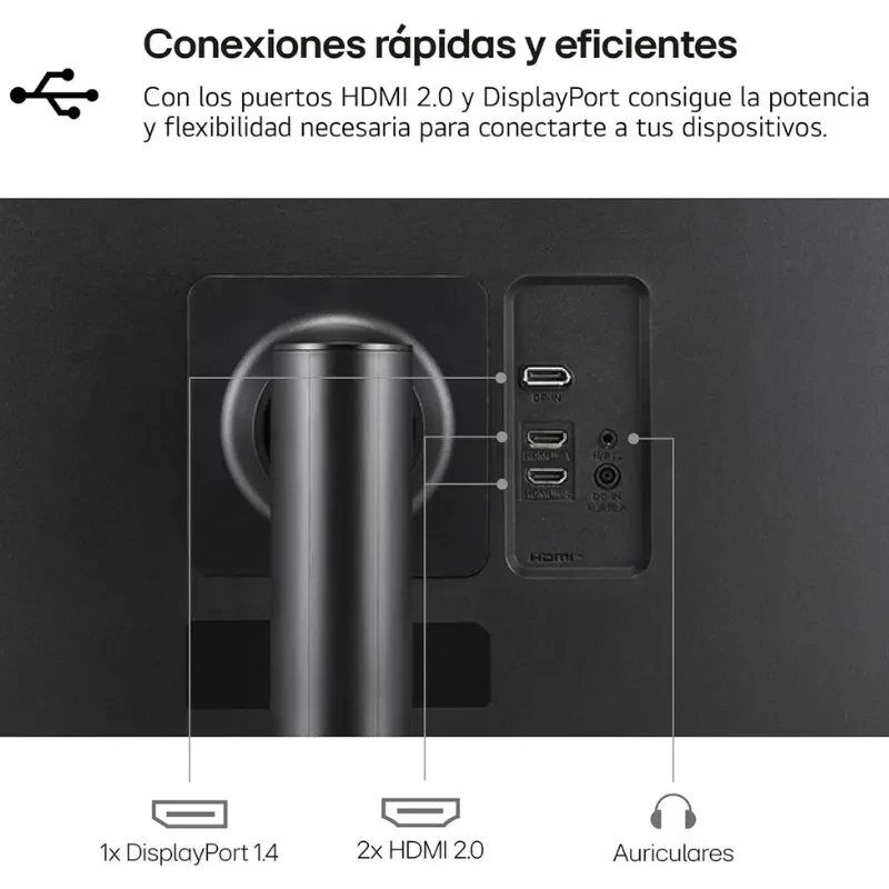 LG 32UR55OK-B 31,5 pouces 4K UHD, dalle LCD, HDR10, FreeSync, gamut DCI-P3 90 %, bords fins, pied courbé élégant pour bureau moderne - Ítem10