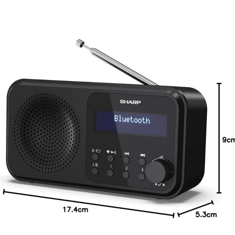 Sharp DR-P420 Bluetooth - Radio numérique portable dimensions