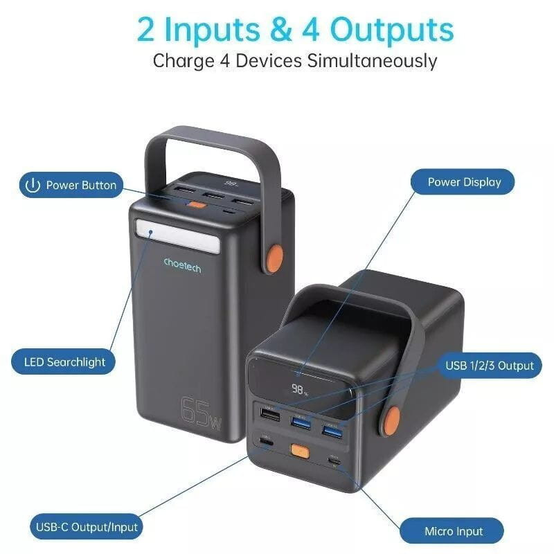 Choetech B664 Mini Power Bank - Preto - Item2