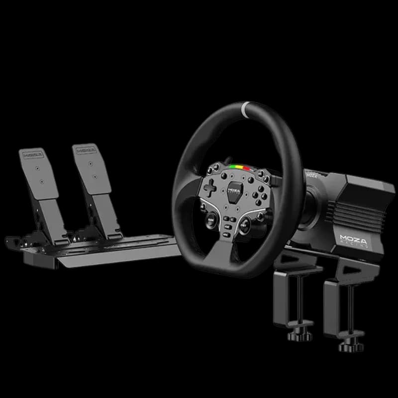 Moza R5 Racing Bundle PC - Volante de Simulação com base direta de 5 nm + Pedais