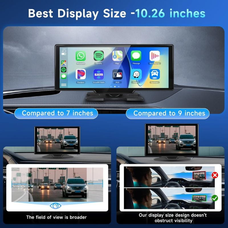  Pantalla táctil Universal Podofo A3247 10.26 pulgadas - Carplay y Android Auto - Ítem5