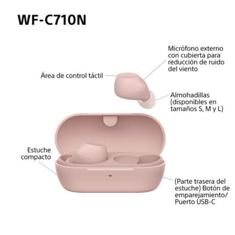 Sony WF-C710N Rosa - Auriculares inalámbricos ANC - Ítem10