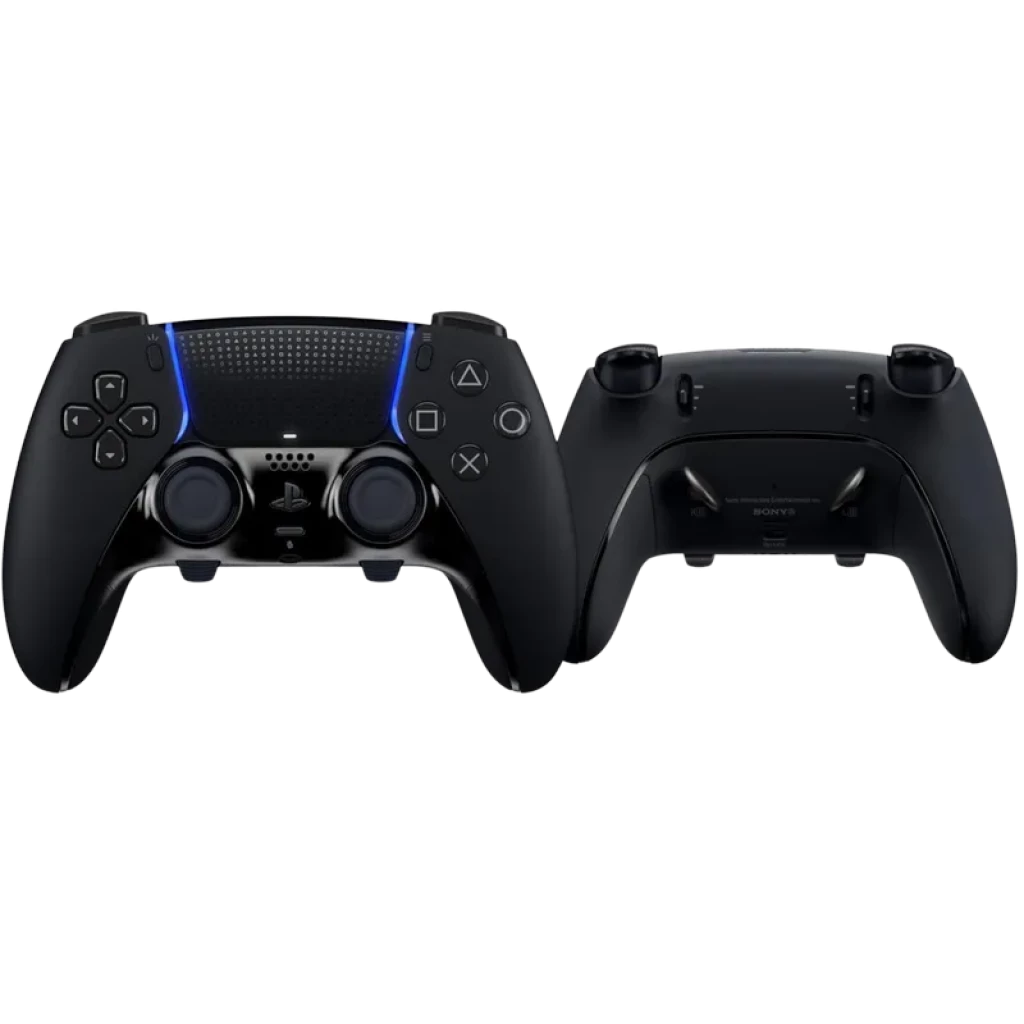 Mando Sony DualSense Edge Controller PS5 Negro medianoche con acabado mate, barras de luz LED azules, botones icónicos y agarres texturizados - Ítem2