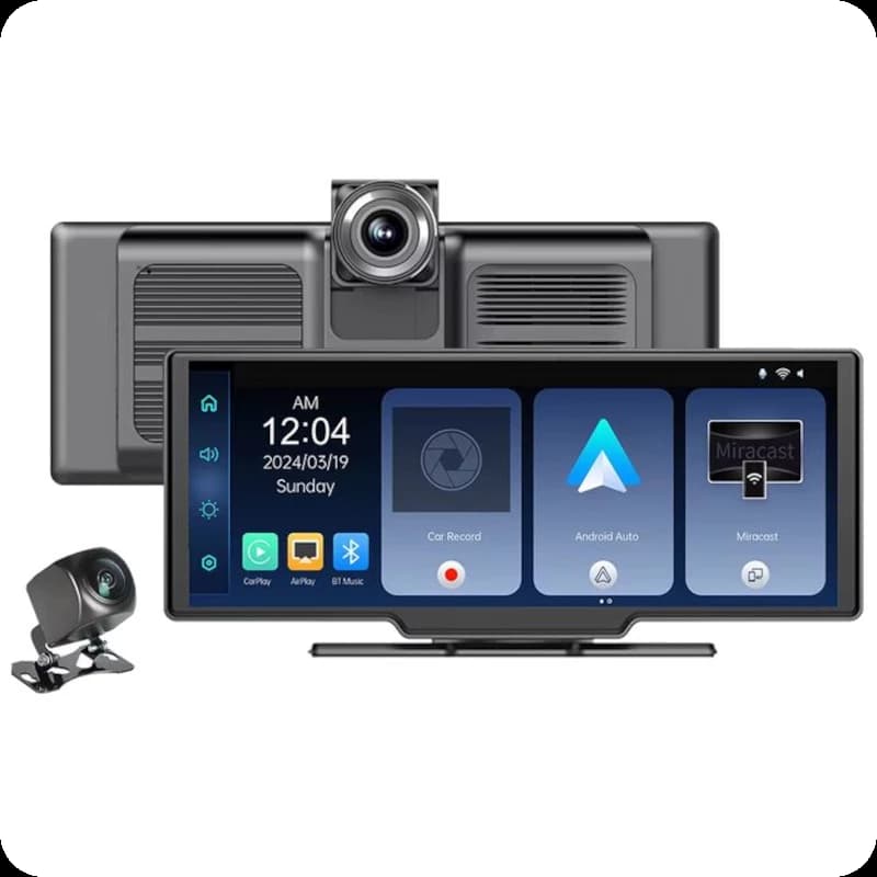 Dash Cam SD102602 Ecrã tátil universal de 10,26 polegadas sem fios Carplay / Android Auto com câmara traseira