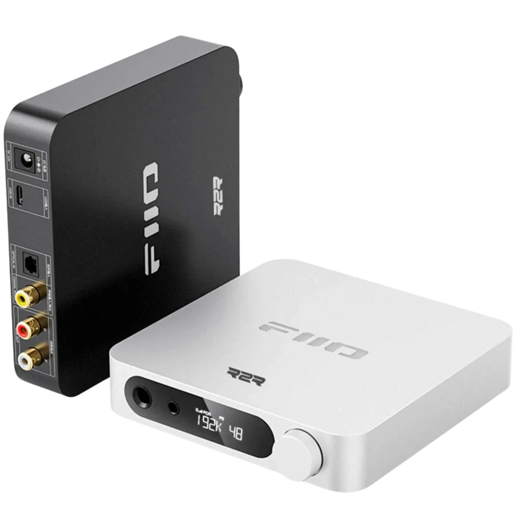 FiiO K11 DAC/Amplificador R2R Hi-Res USB-C balanceado prata, corpo compacto em alumínio, visor OLED frontal, knob metálico e saídas para fones - Item3