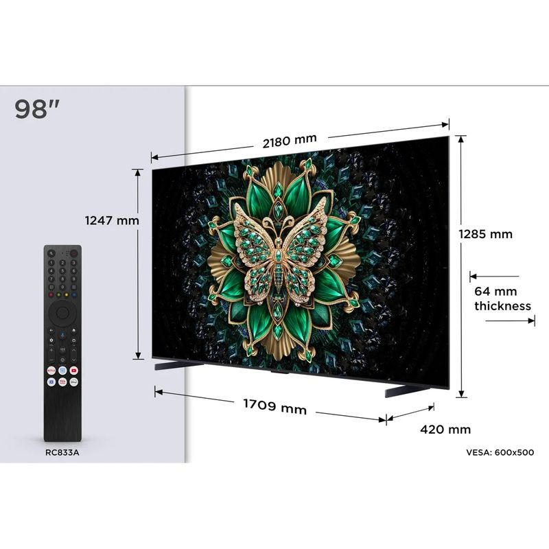 TCL 98C6K 98 4K Ultra HD Mini LED Smart TV Wifi - Ítem8