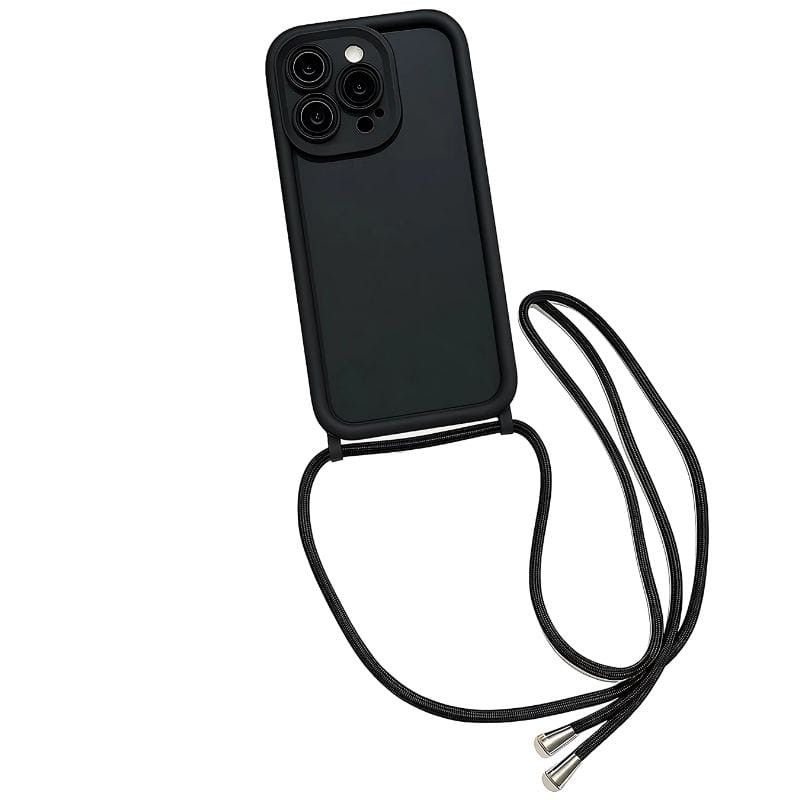 Funda de Silicona con Colgante iPhone 16 Pro Negro - Ítem