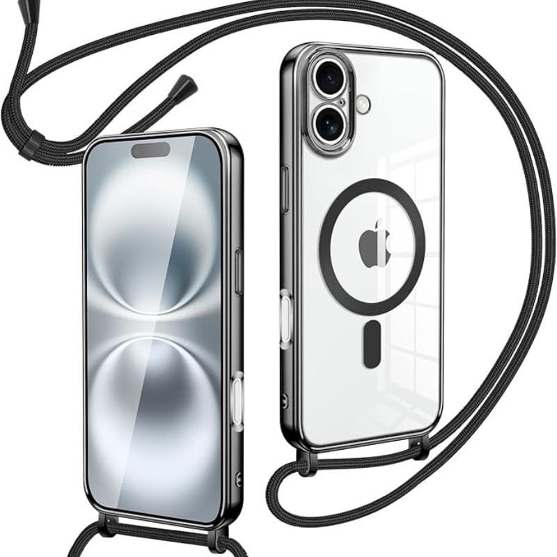 Funda Magnética con colgante para iPhone 16 Negro - Ítem