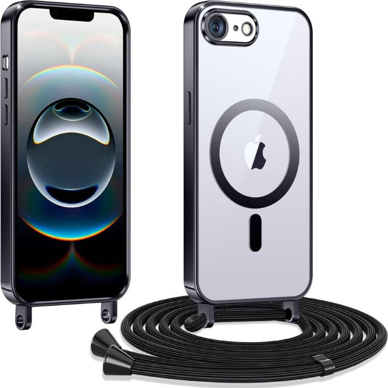 Funda Magnética con colgante para iPhone 16e Negro - Ítem