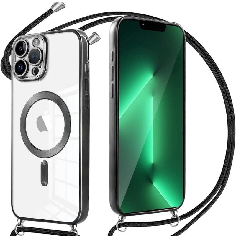 Funda Magnética con colgante para iPhone 13 Negro - Ítem