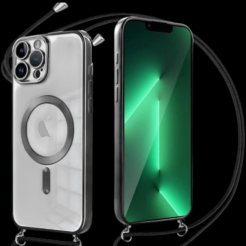 Funda Magnética con colgante para iPhone 13 Negro
