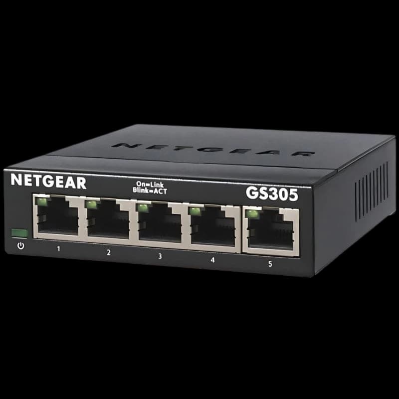 NETGEAR GS305 Não gerenciado L2 Gigabit Ethernet (10/100/1000) Preto