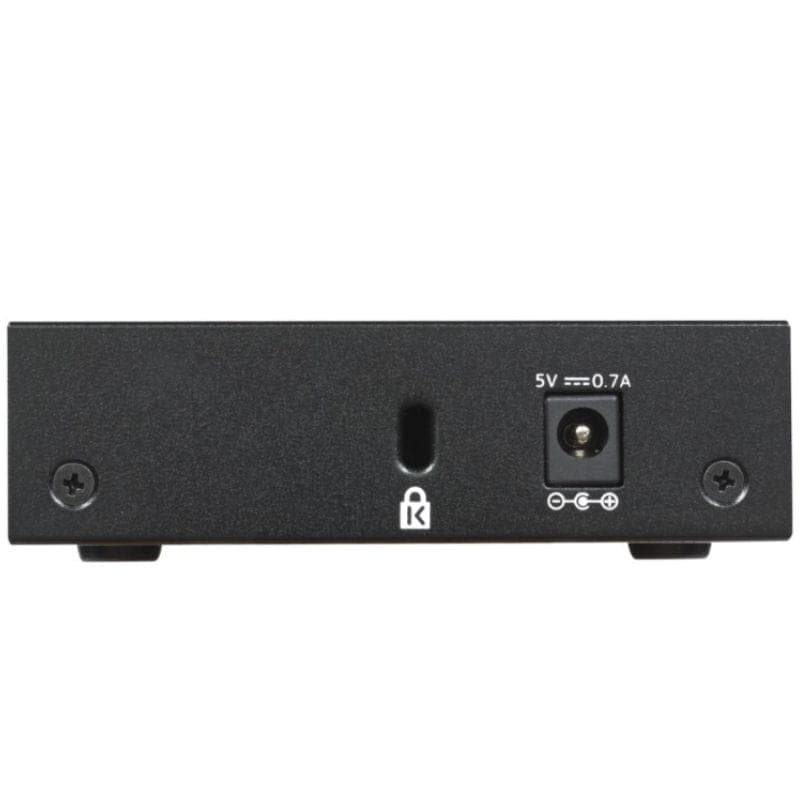 NETGEAR GS305 Não gerenciado L2 Gigabit Ethernet (10/100/1000) Preto, imagem traseira