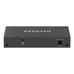 Conexões traseiras e chassis metálico sem ventilador do switch gerenciável NETGEAR GS308EP