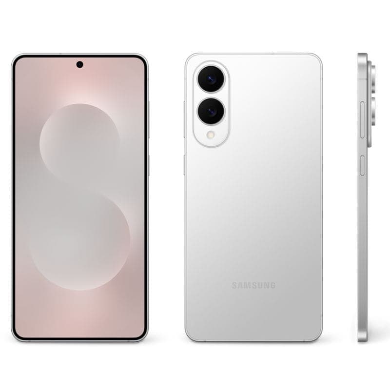 Samsung Galaxy S25 Edge 5G 12GB/256GB Titanium Silver imagen de la parte trasera, delantera y lateral