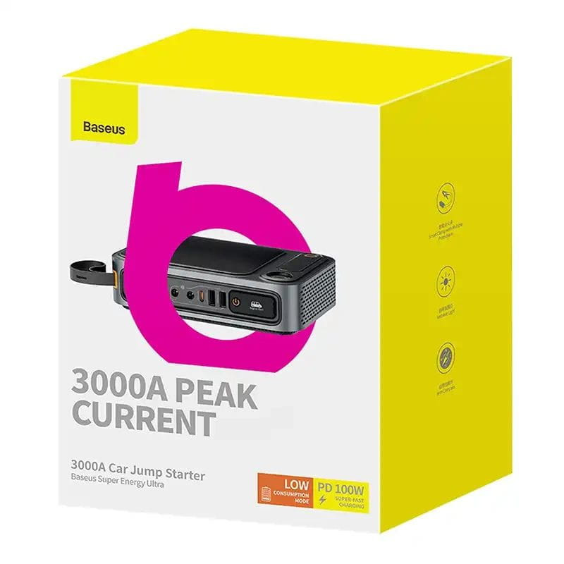 Baseus Super Energy Ultra 3000A - Arrancador de baterías 12V y Powerbank - Ítem1