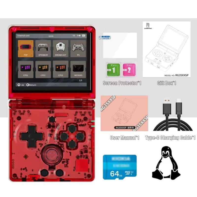 Anbernic RG35XXSP 64 GB Rojo - Ítem6
