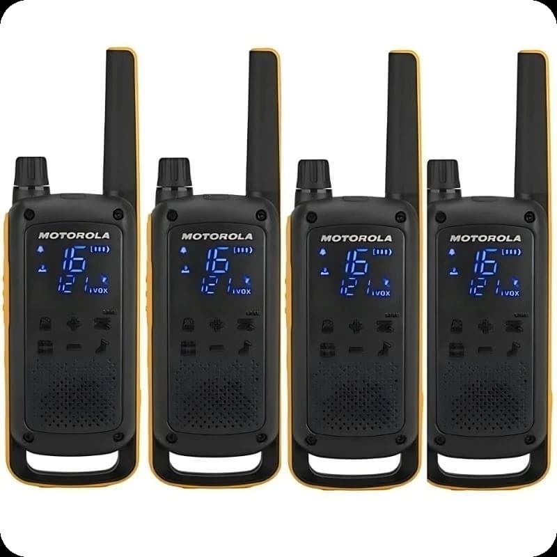 Motorola Talkabout T82 Extreme Quad Pack de 4 Preto, Laranja - Walkie Talkie